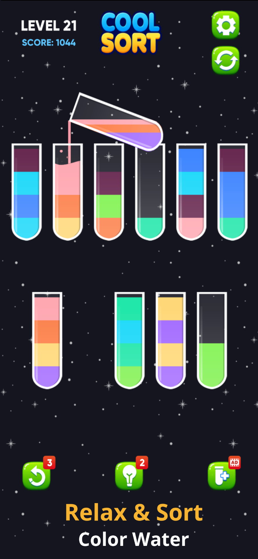 Relax & sort color water